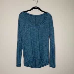 Lululemon Athletica Blue Crew Neck Top
